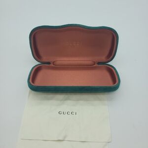 Gucci Green and Copper Glasses Case